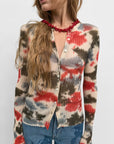 Cardi Tie Dye Cardigan in Red Multi by Rodebjer-Tops-Rodebjer-Idlewild