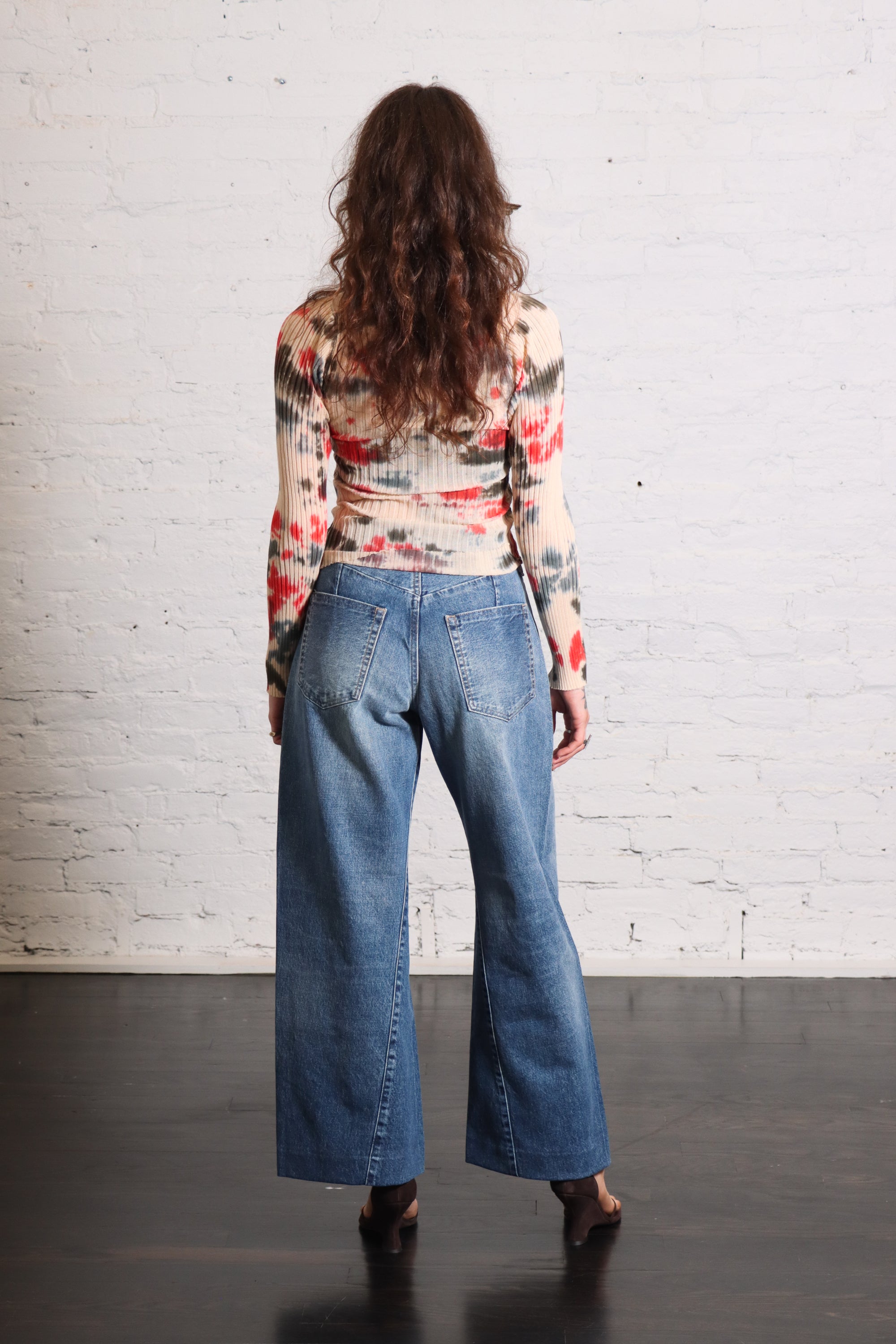 Cardi Tie Dye Cardigan in Red Multi by Rodebjer-Rodebjer-Idlewild-Cincinnati