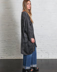 Cardigan Tunic in Emerald Grey by Sanctamuerte-Dresses-SANCTAMUERTE-Idlewild