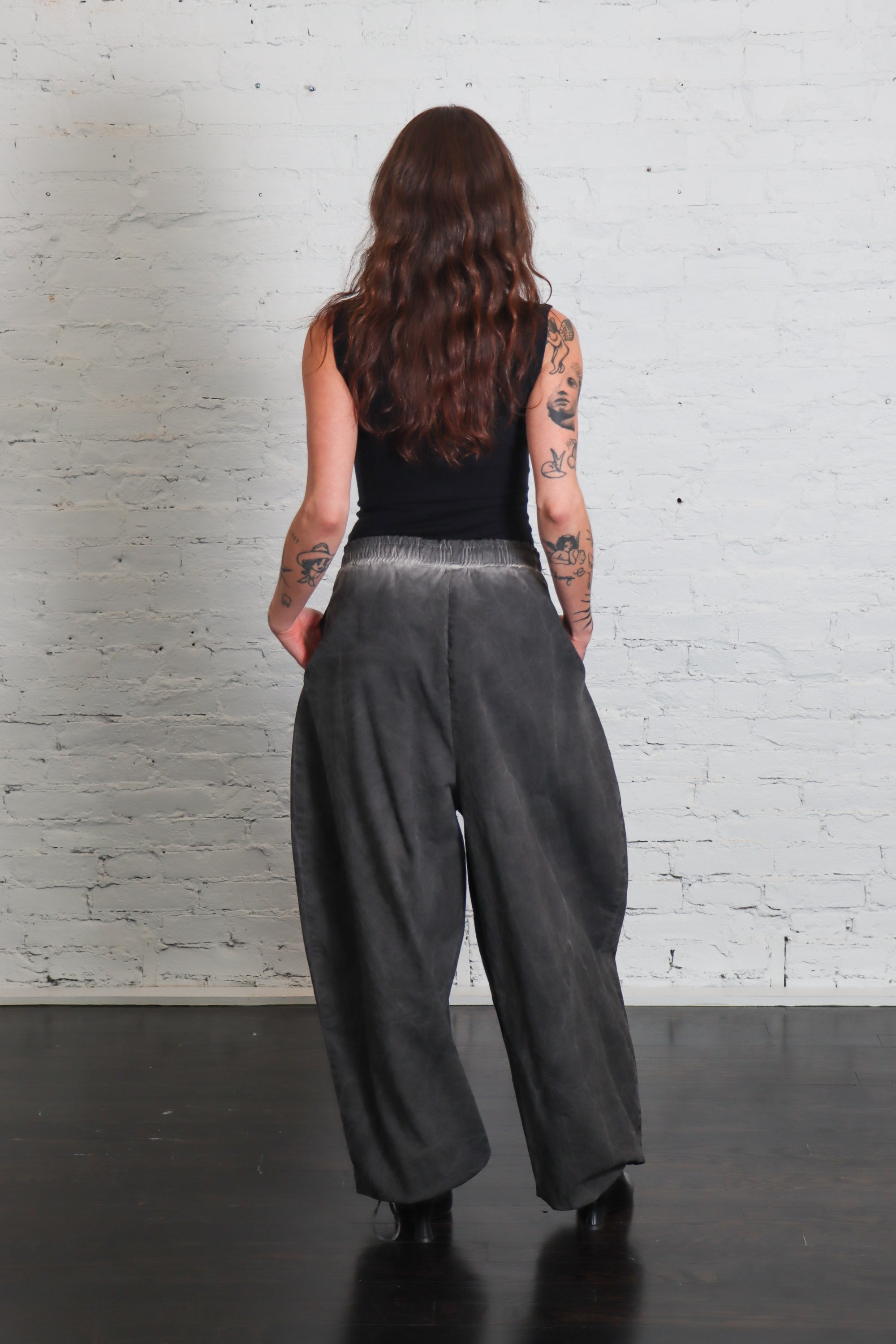Cargo Pants in Ash Grey by Sanctamuerte-Pants-SANCTAMUERTE-Idlewild