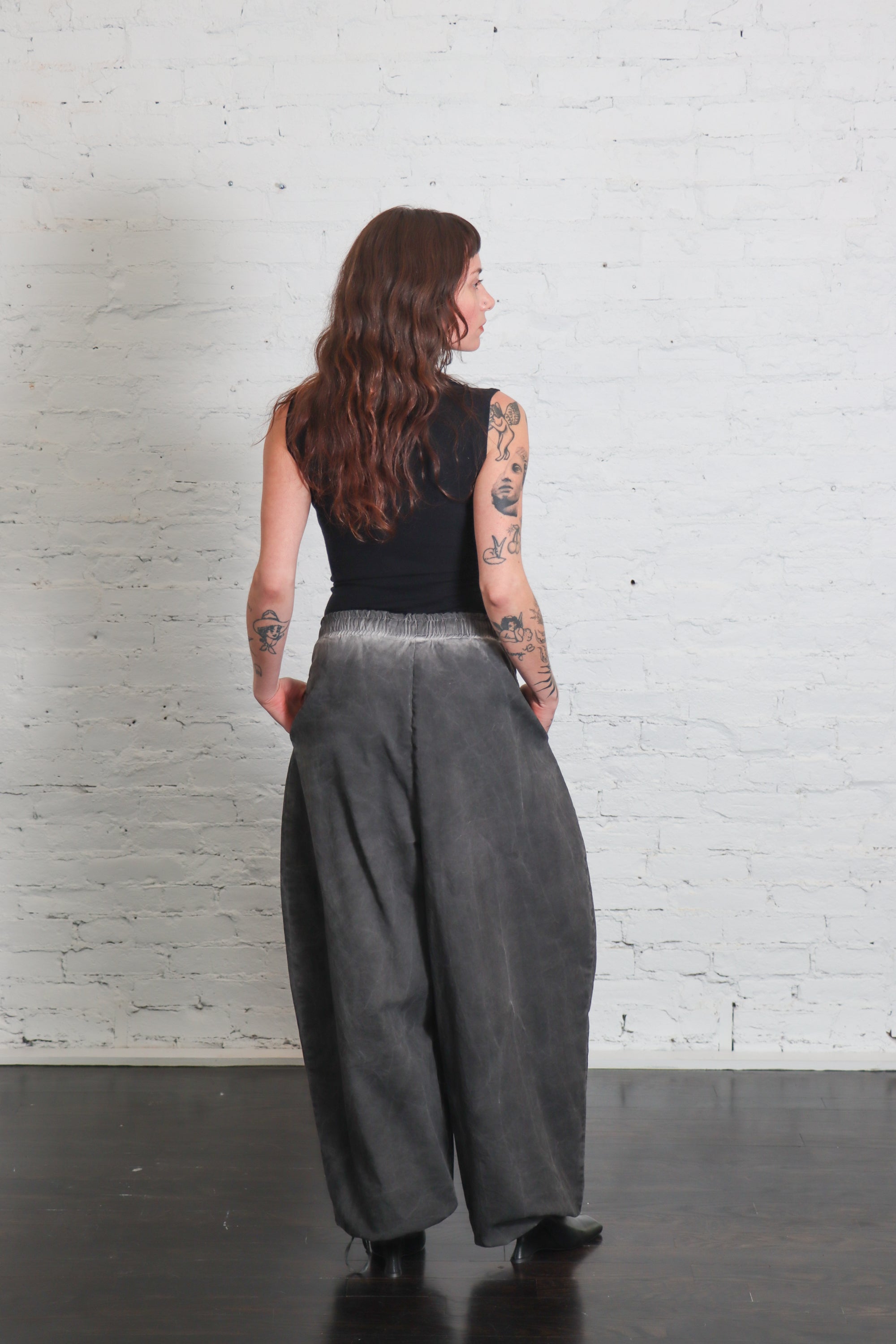 Cargo Pants in Ash Grey by Sanctamuerte-Pants-SANCTAMUERTE-Idlewild