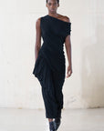Cascading Skirt in Black by Dawei-Dawei-Idlewild-Cincinnati