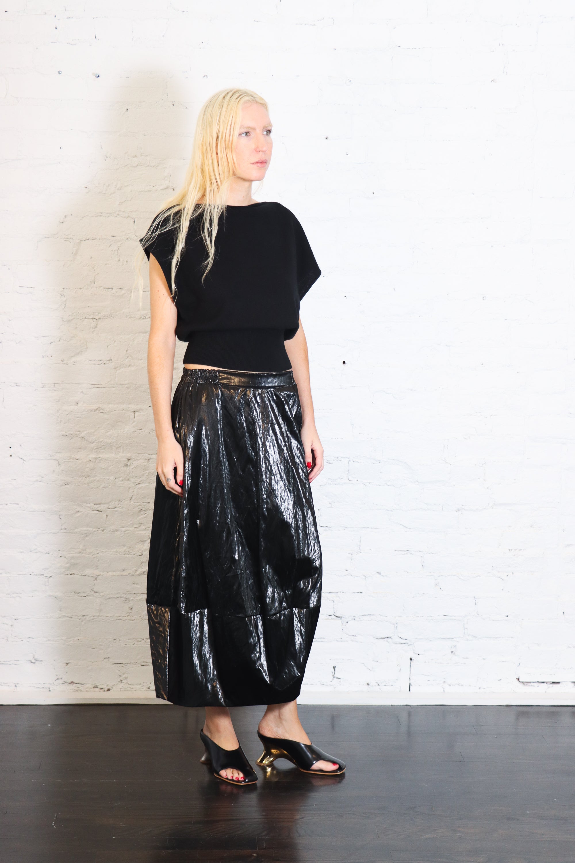 Cashmere Asymm Top Top in Black Vapor by St. Agni-St. Agni-Idlewild-Cincinnati