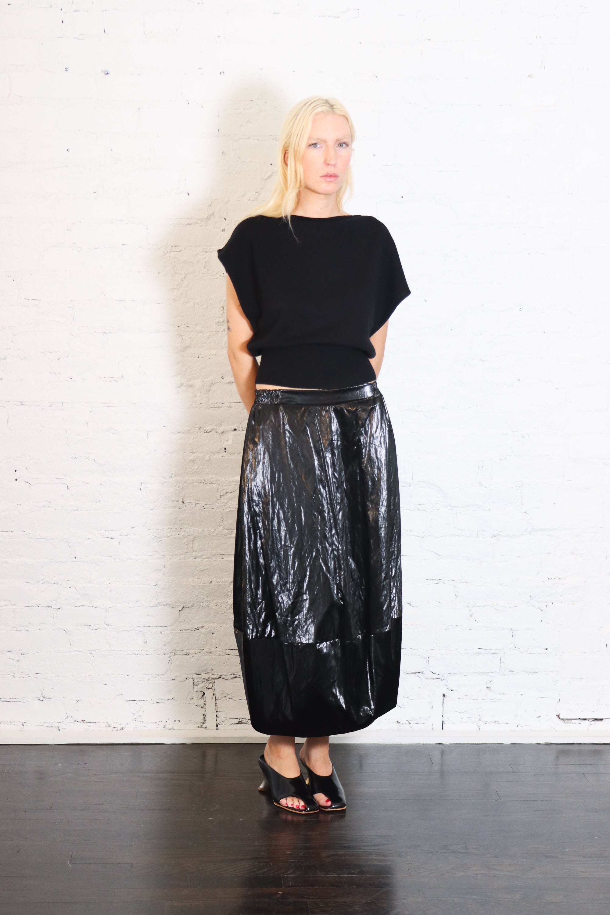 Cashmere Asymm Top Top in Black Vapor by St. Agni-St. Agni-Idlewild-Cincinnati