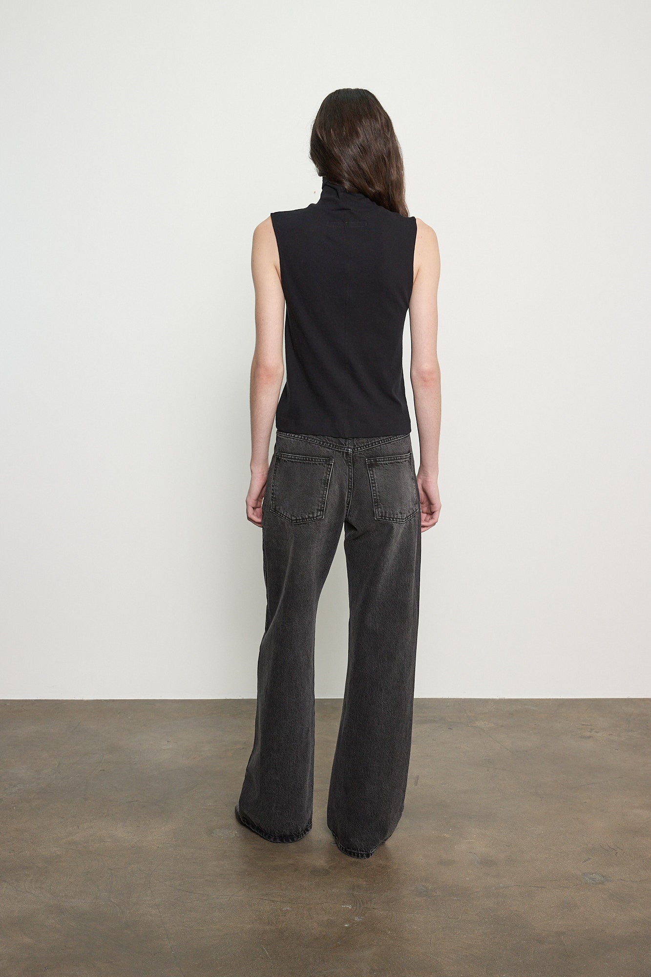 Cashmere Jersey Shell in Charcoal by Enza Costa-Enza Costa-Idlewild-Cincinnati