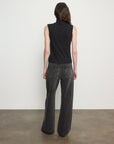 Cashmere Jersey Shell in Charcoal by Enza Costa-Enza Costa-Idlewild-Cincinnati