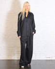 Cashmere Suiting Classic Men's Shirt in Black by Tibi-Tibi-Idlewild-Cincinnati