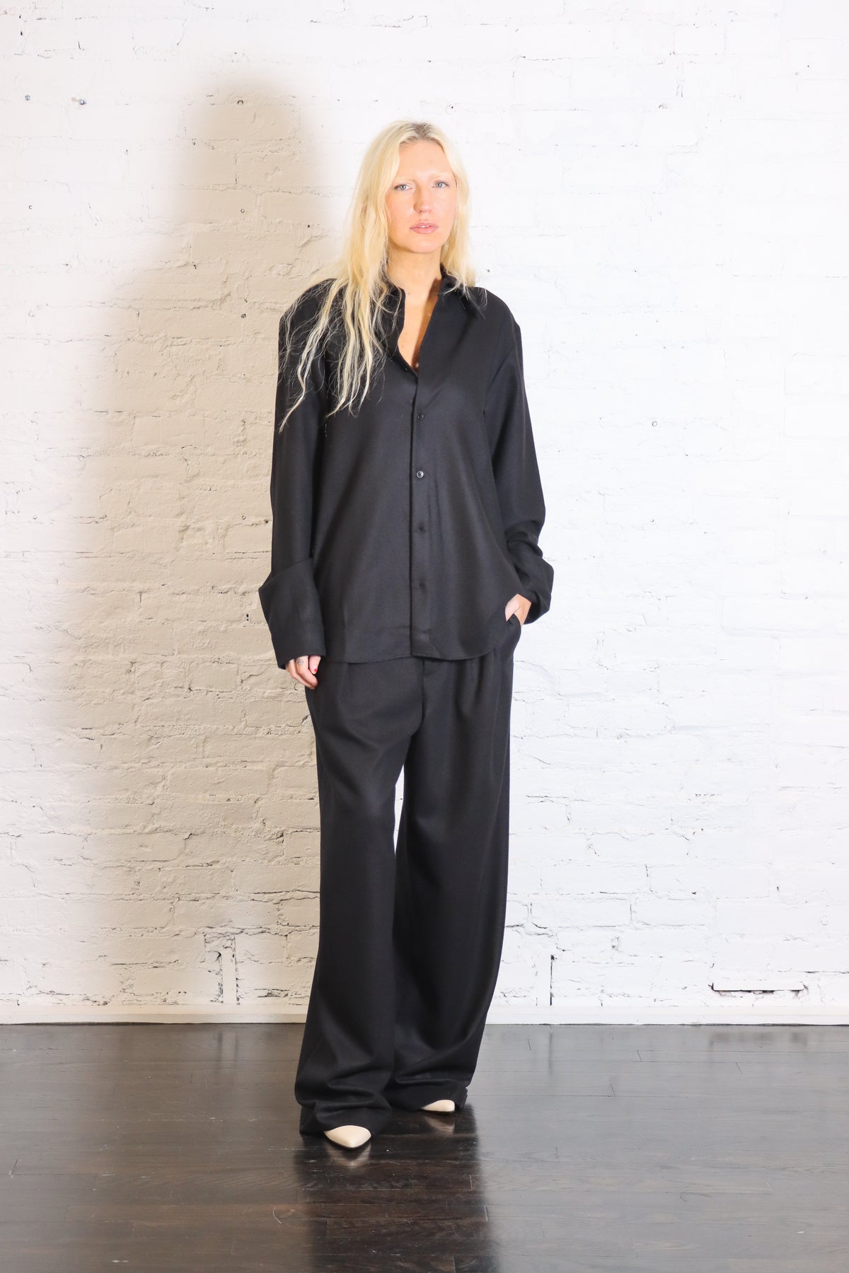 Cashmere Suiting Stella Pant in Black by Tibi-Tibi-Idlewild-Cincinnati