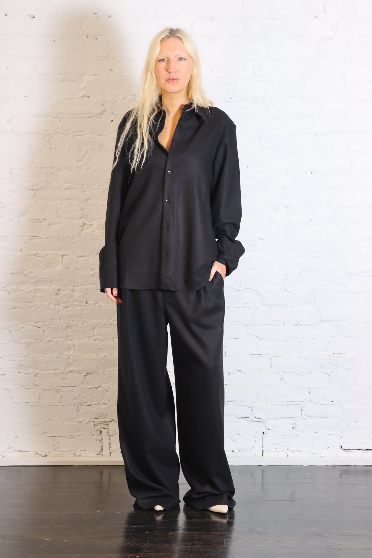 Cashmere Suiting Stella Pant in Black by Tibi-Tibi-Idlewild-Cincinnati