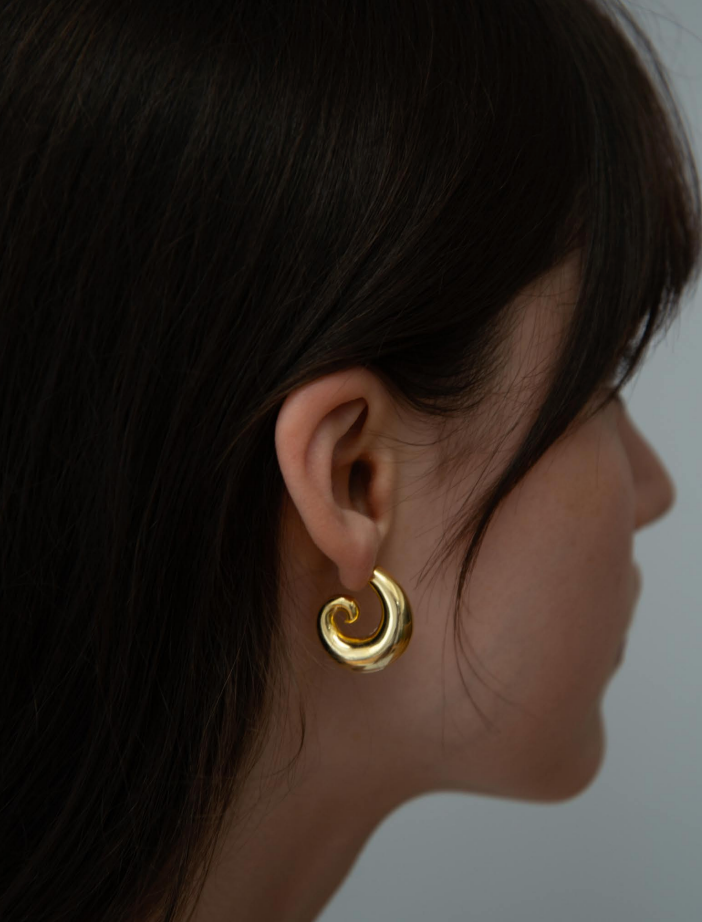 Cecilia Spiral Earrings in Gold by Eyland-Jewelry-Eyland-Idlewild