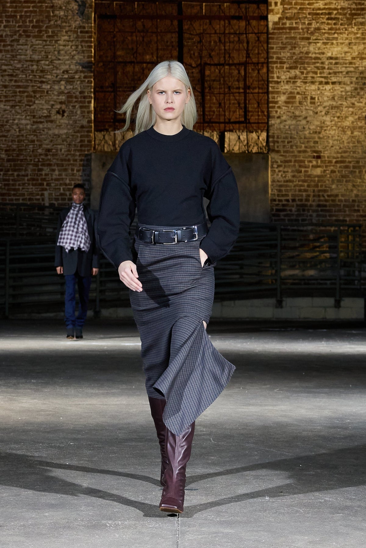 Cedric Suiting Detached Zipper Skirt in Grey Multi by Tibi-Tibi-Idlewild-Cincinnati
