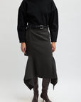 Cedric Suiting Detached Zipper Skirt in Grey Multi by Tibi-Tibi-Idlewild-Cincinnati