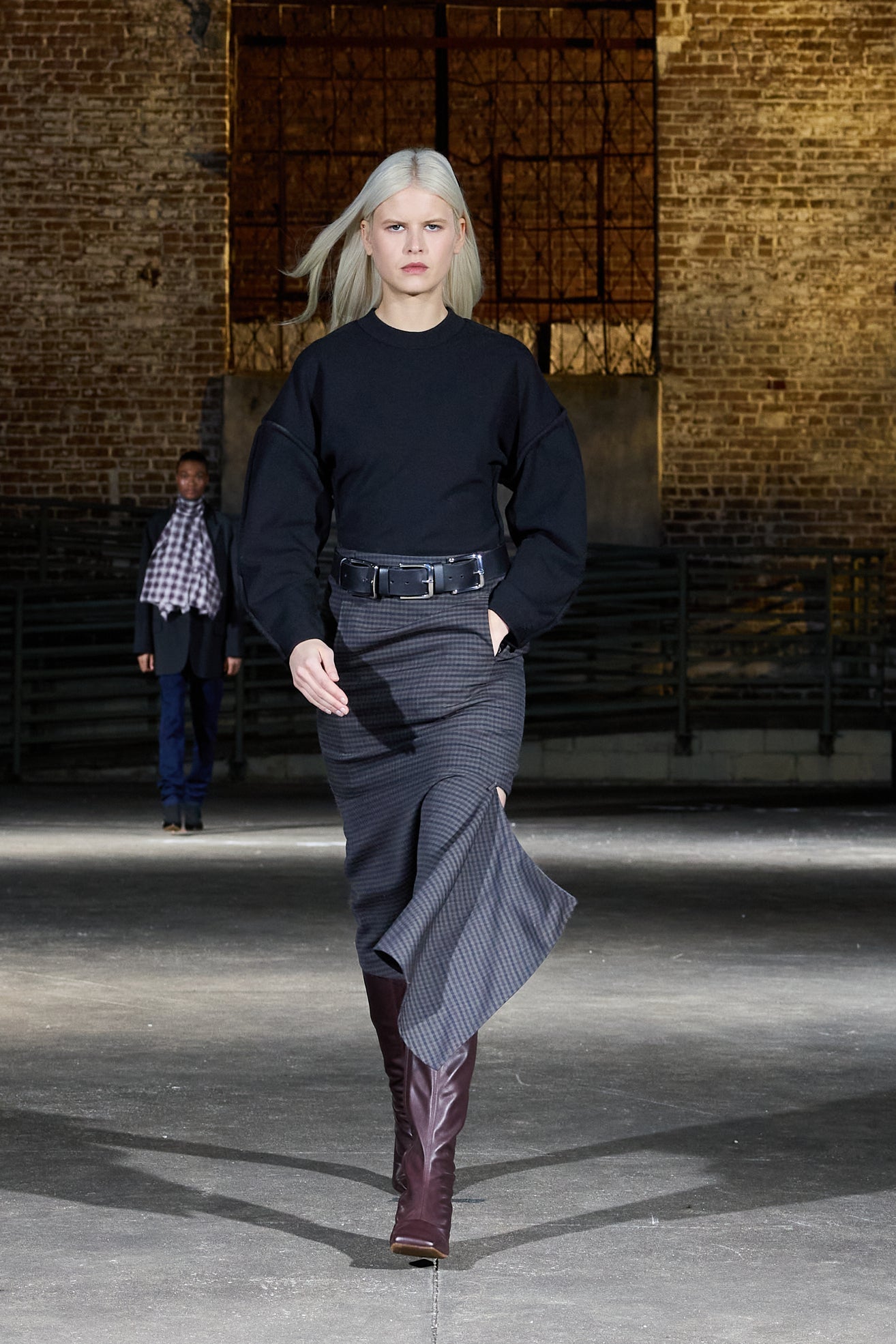 Cedric Suiting Detached Zipper Skirt in Grey Multi by Tibi-Tibi-Idlewild-Cincinnati
