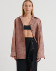 Chaska Blouse in Terracotta by Nanushka-NANUSHKA-Idlewild-Cincinnati