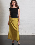 Chassis Hoop Pencil Skirt in Dijon by Tibi-Bottoms-Tibi-Idlewild
