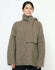 Chunky Mockneck Sweater in Taupe by 7115 by Szeki-7115 by Szeki-Idlewild-Cincinnati