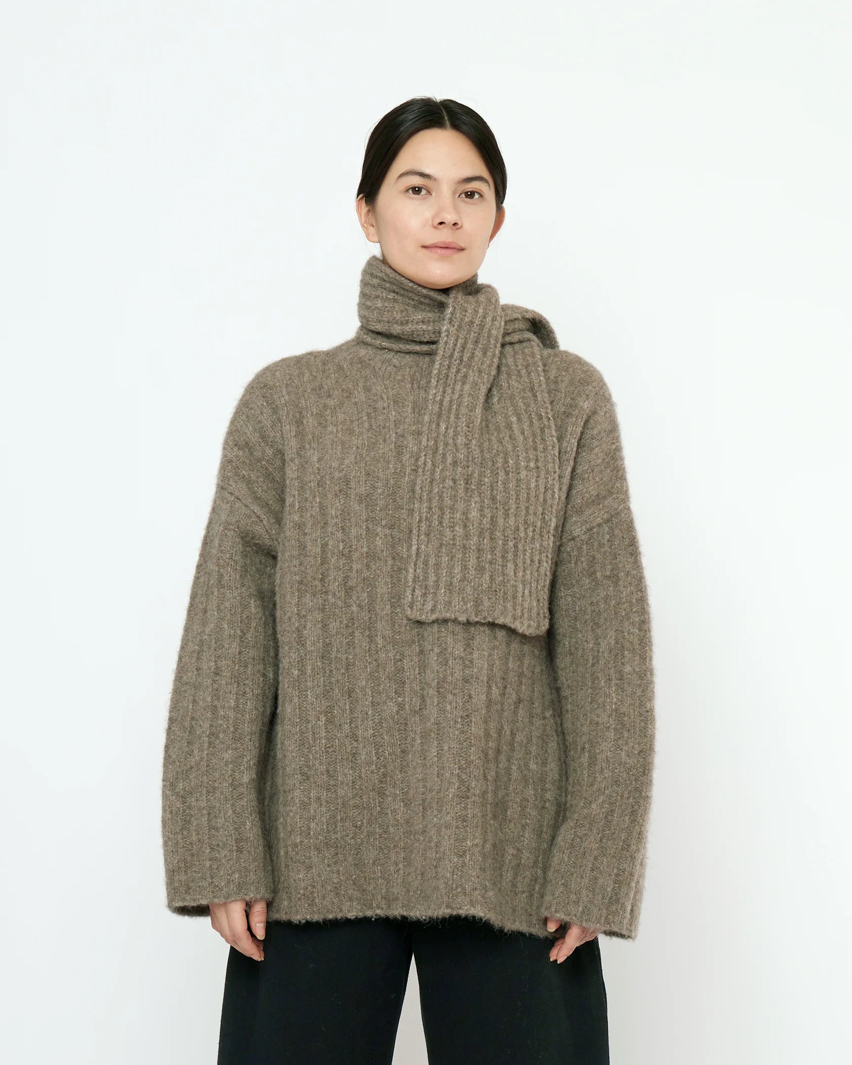 Chunky Mockneck Sweater in Taupe by 7115 by Szeki-7115 by Szeki-Idlewild-Cincinnati