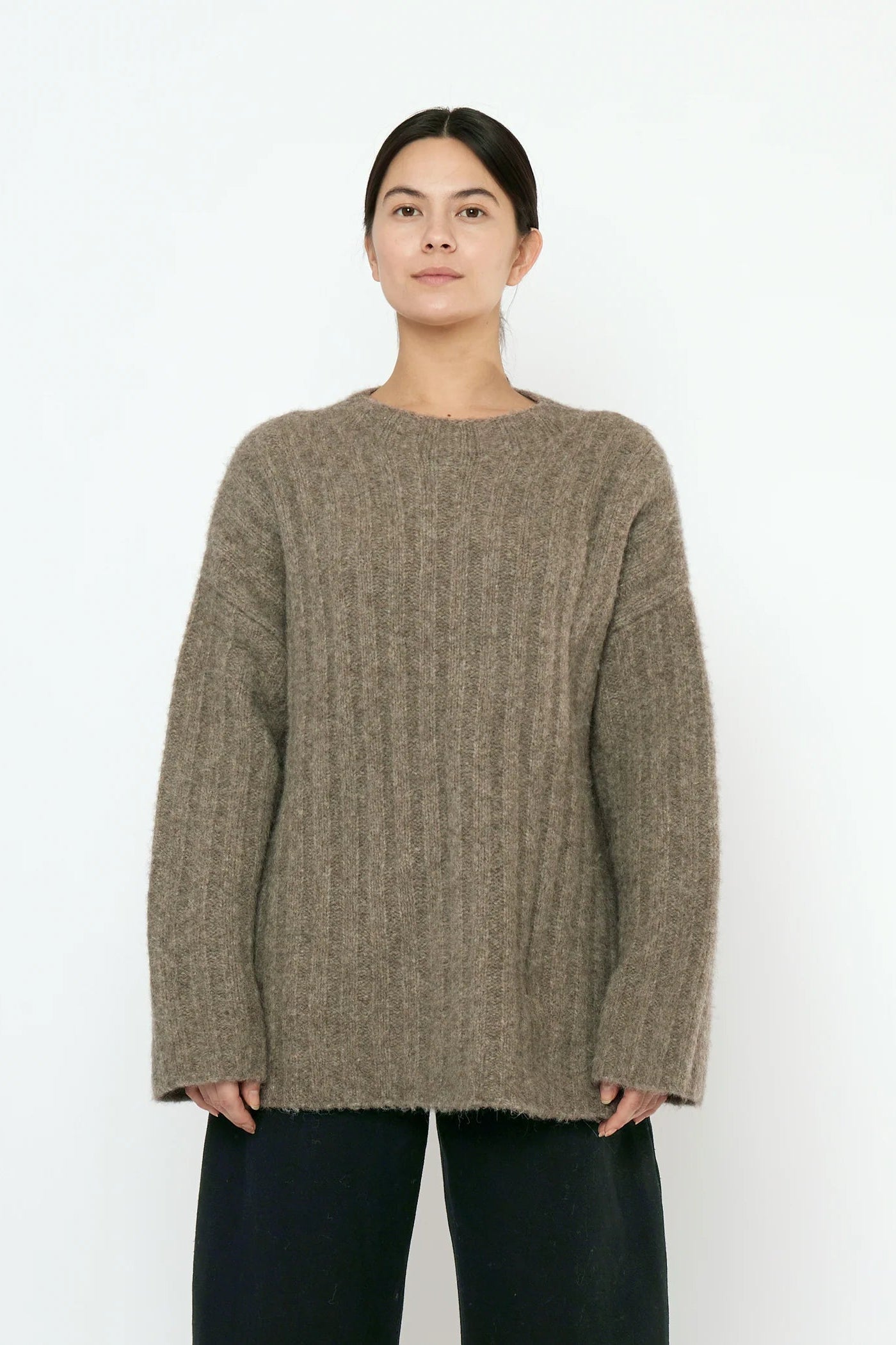 Chunky Mockneck Sweater in Taupe by 7115 by Szeki-7115 by Szeki-Idlewild-Cincinnati