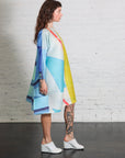 City Collage Tunic in Blue Yellow by Pleats Please Issey Miyake-Tops-Pleats Please Issey Miyake-Idlewild