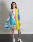 City Collage Tunic in Blue Yellow by Pleats Please Issey Miyake-Tops-Pleats Please Issey Miyake-Idlewild