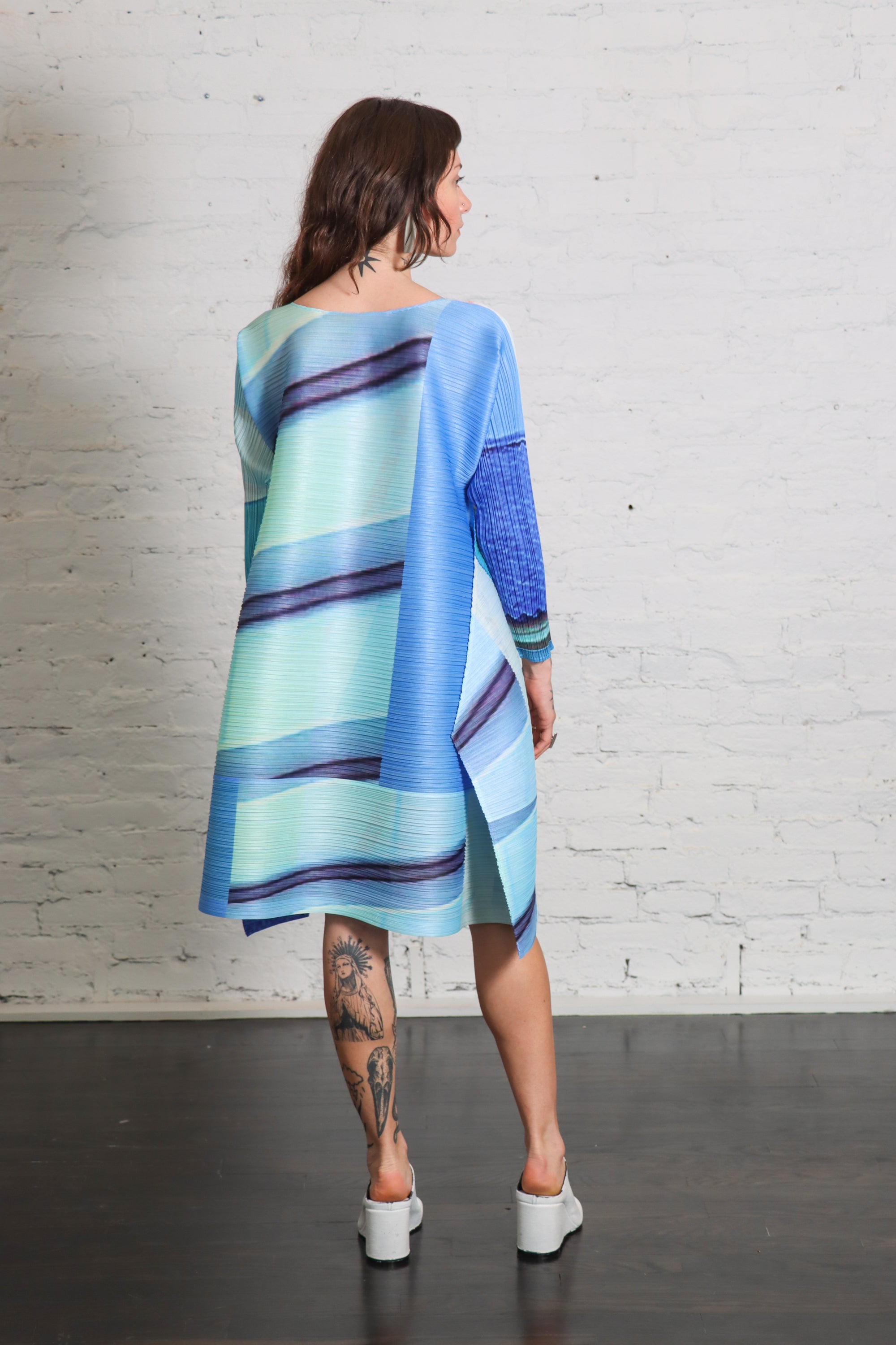 City Collage Tunic in Blue Yellow by Pleats Please Issey Miyake-Pleats Please Issey Miyake-Idlewild-Cincinnati
