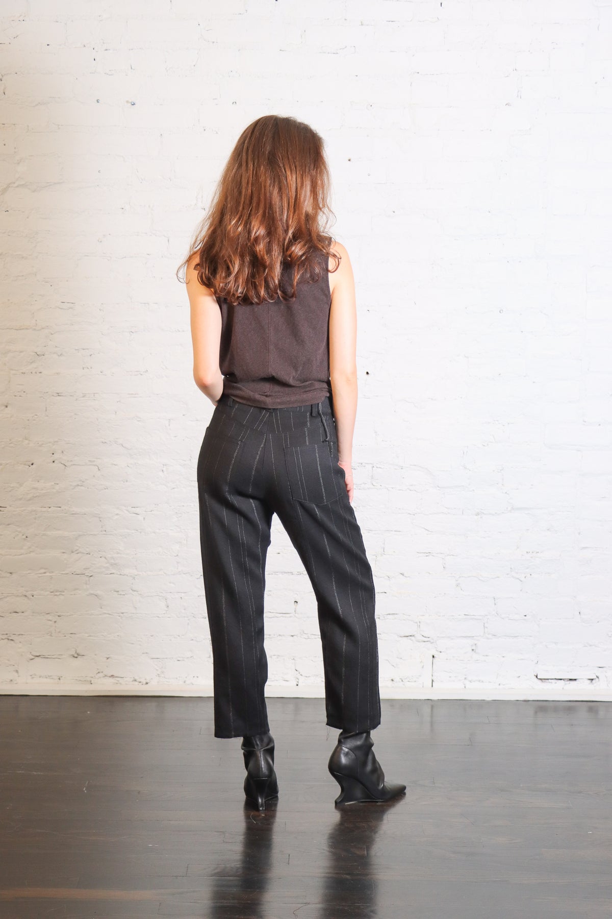 Classic 5 Pocket Trousers in Black Pinstripe by Serien°umerica-Serien°umerica-Idlewild-Cincinnati