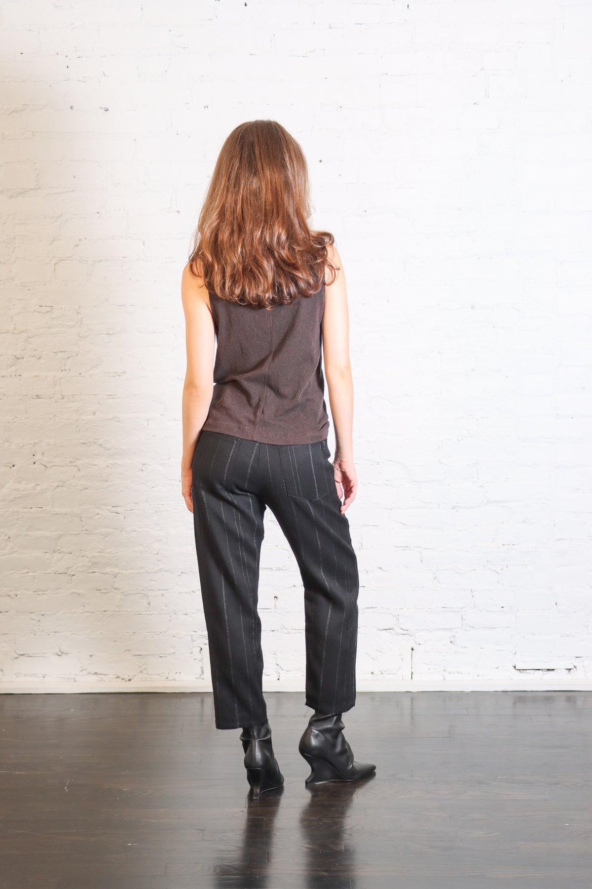 Classic 5 Pocket Trousers in Black Pinstripe by Serien°umerica-Serien°umerica-Idlewild-Cincinnati