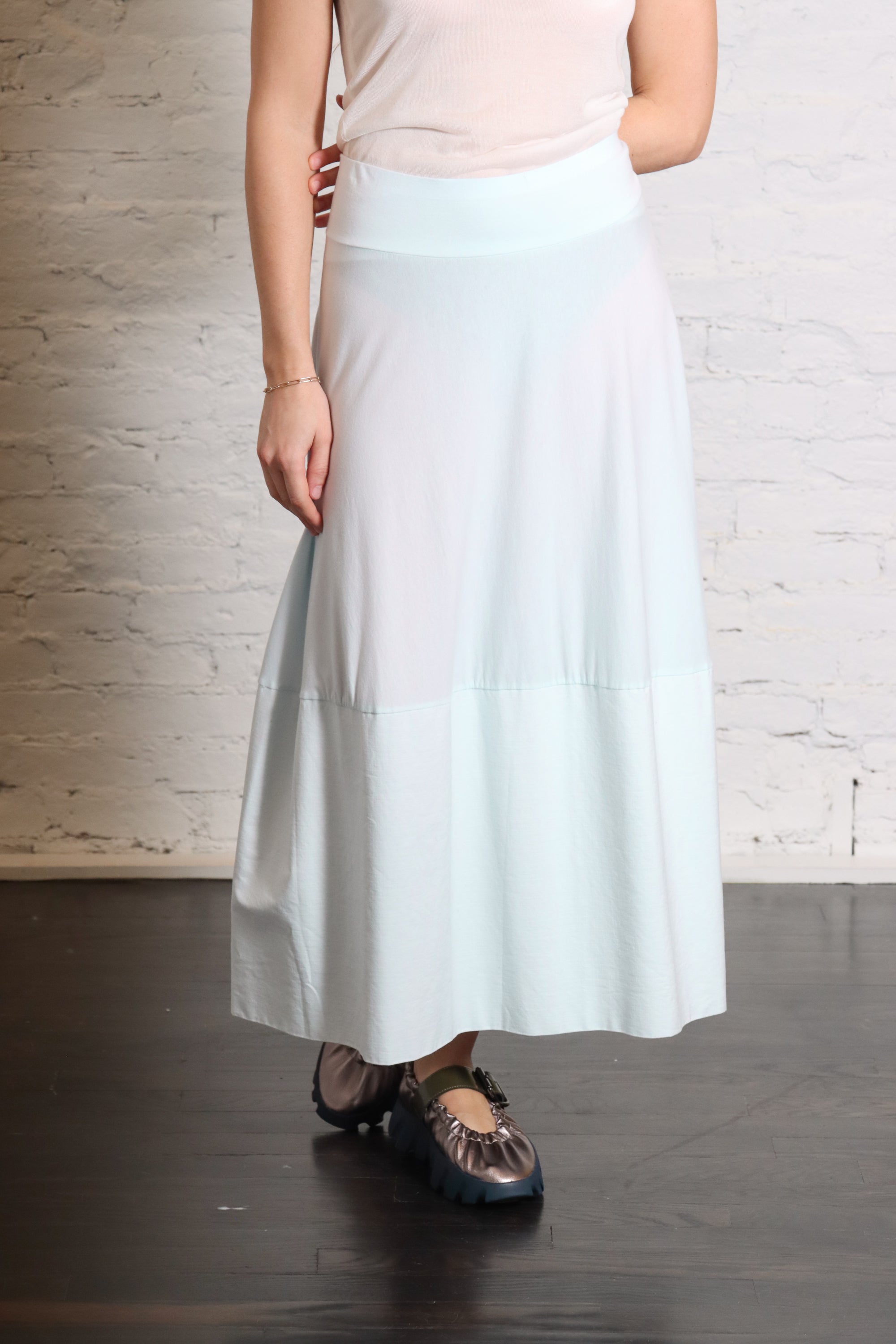 Cobi Jersey + Woven Skirt in Acqua by Labo.Art-Labo.Art-Idlewild