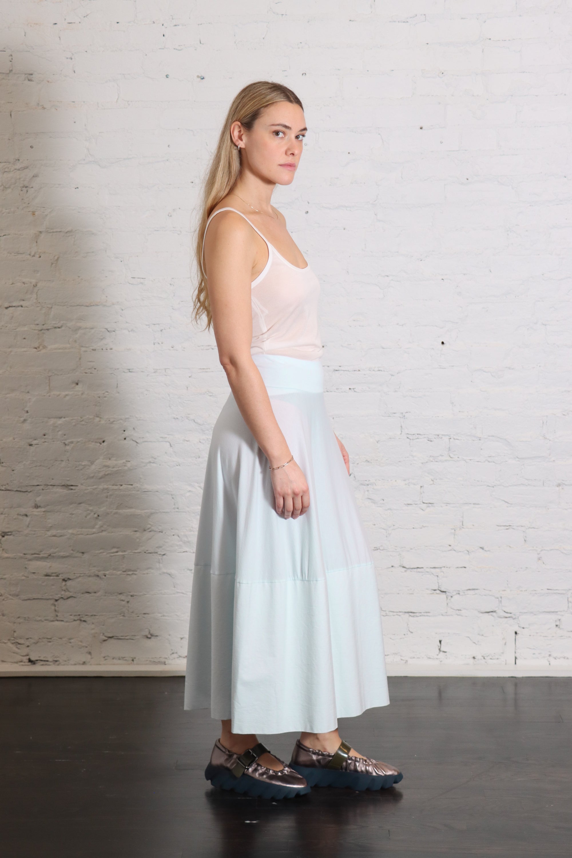 Cobi Jersey + Woven Skirt in Acqua by Labo.Art-Labo.Art-Idlewild