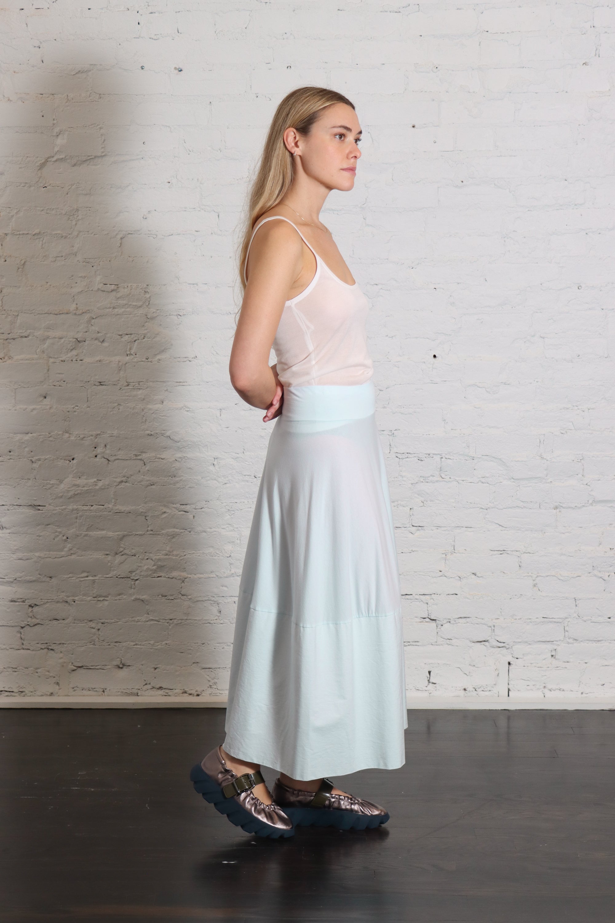 Cobi Jersey + Woven Skirt in Acqua by Labo.Art-Labo.Art-Idlewild