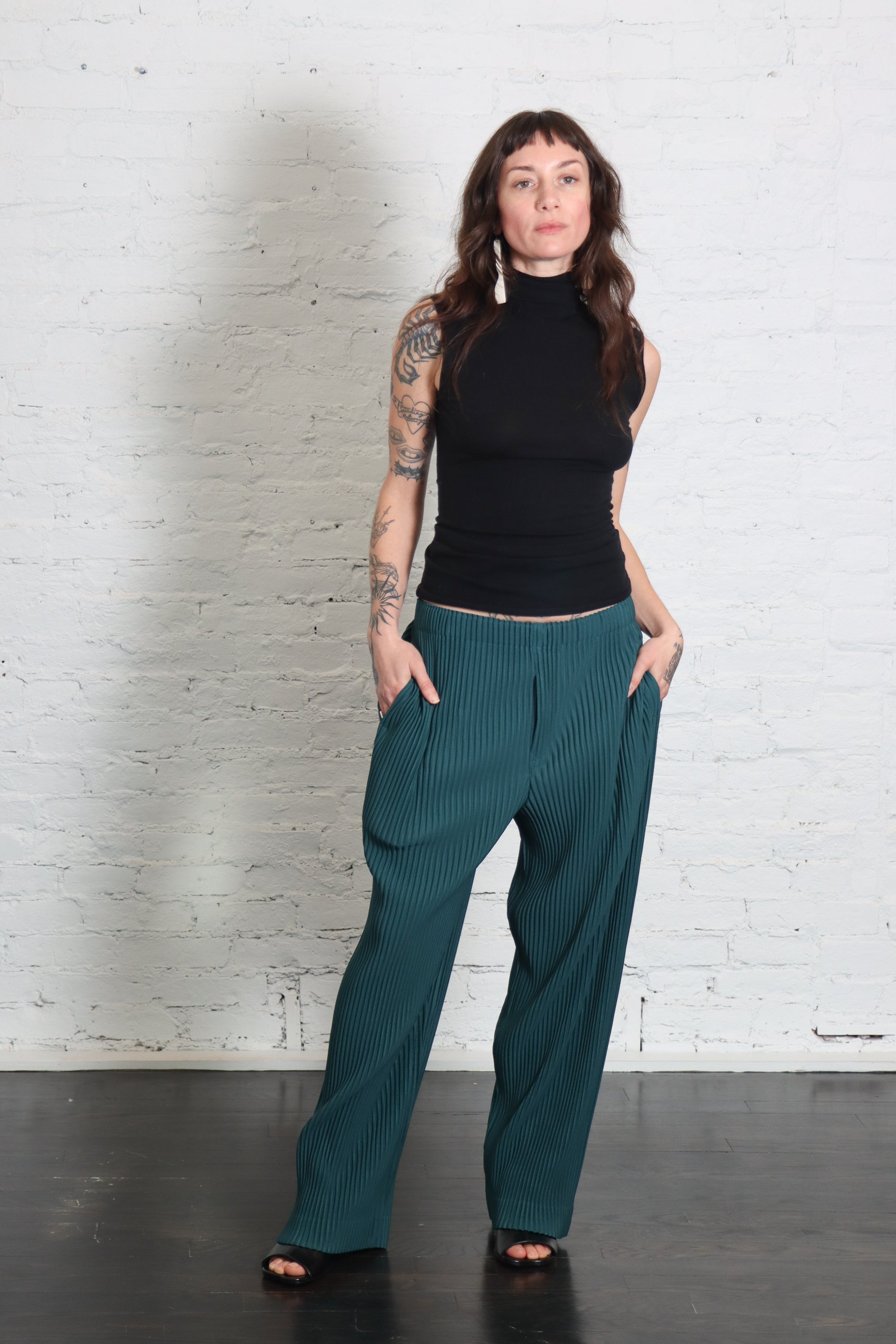 Color Pleats 1 Pant in Ocean Blue by Homme Plissé Issey Miyake-Homme Plissé Issey Miyake-Idlewild