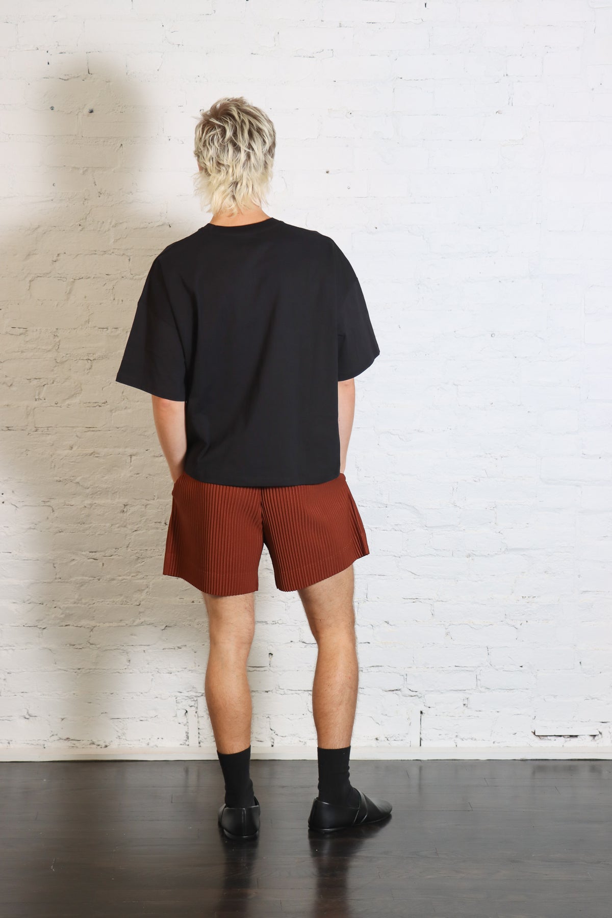 Color Pleats 1 Shorts in Darkside Brown by Homme Plissé Issey Miyake-Homme Plissé Issey Miyake-Idlewild-Cincinnati