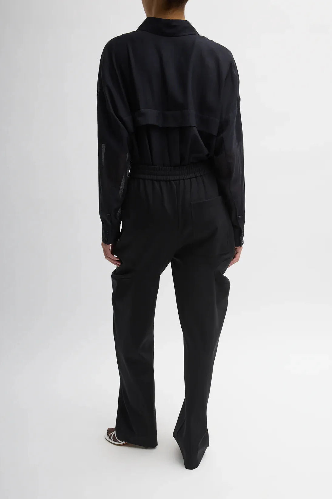 Compact Ultra Stretch Knit Sculpted Meir Pant in Black by Tibi-Tibi-Idlewild-Cincinnati