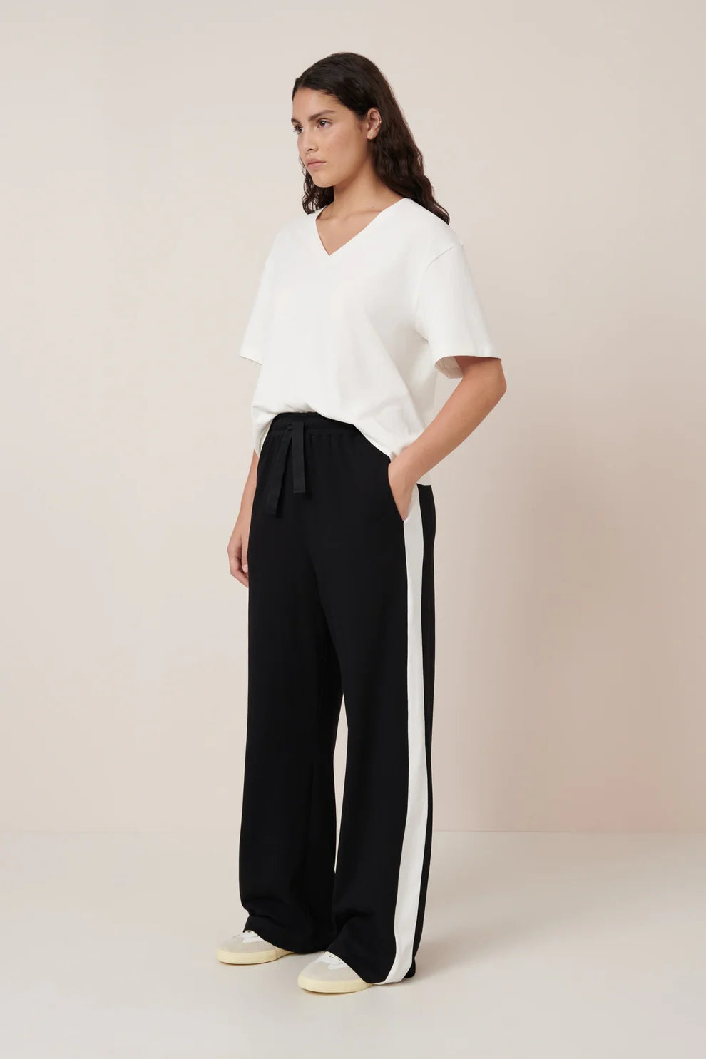 Contrast Track Pant in Black by Kowtow-Bottoms-Kowtow-Idlewild