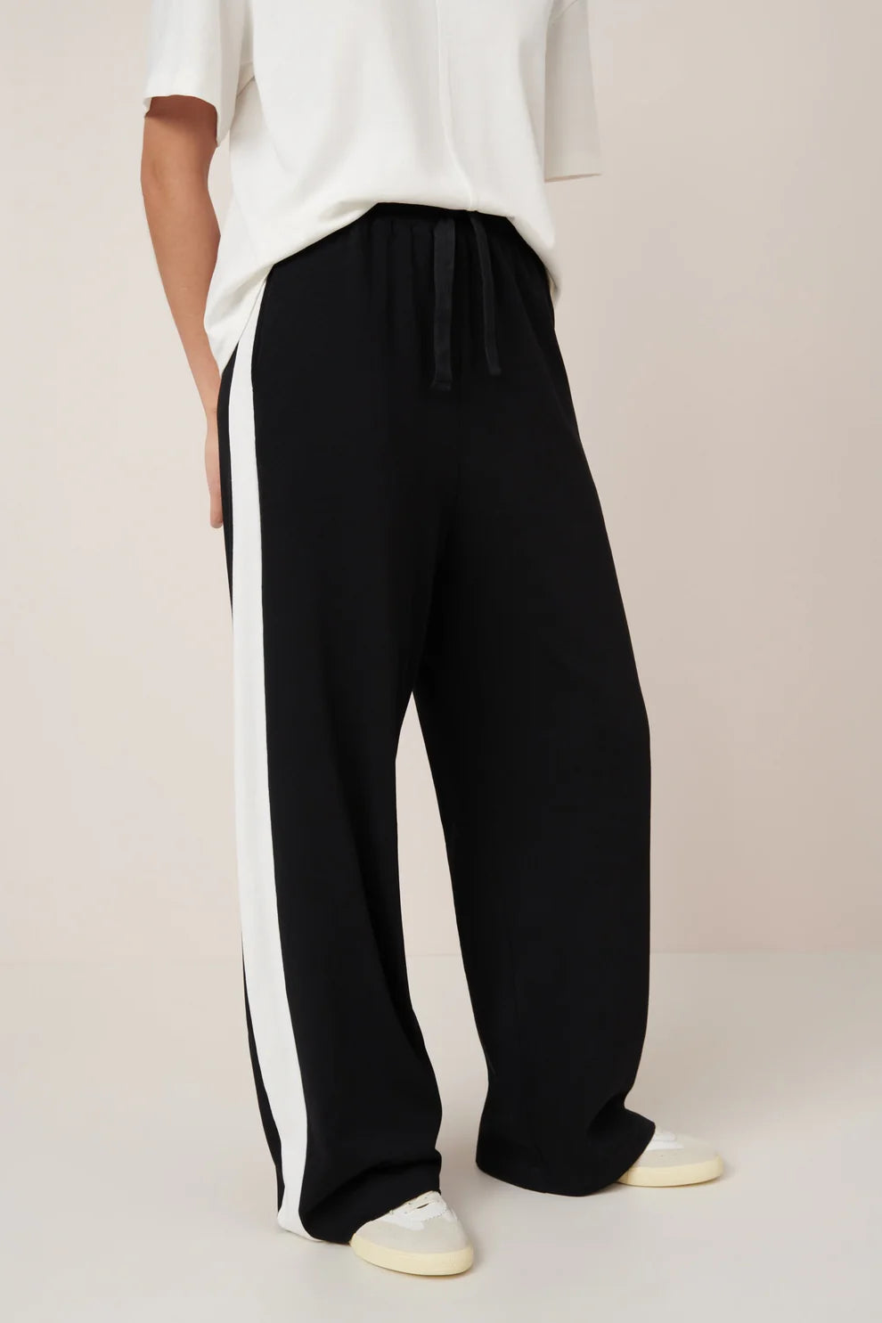 Contrast Track Pant in Black by Kowtow-Bottoms-Kowtow-Idlewild
