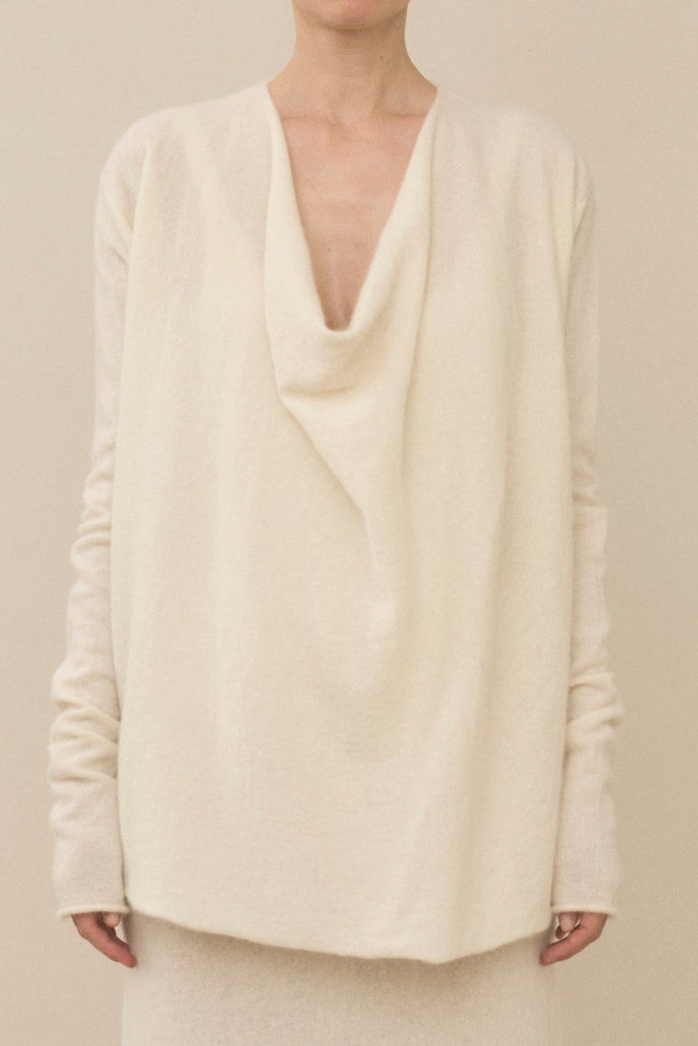 Cowl Top in Raw White by Lauren Manoogian-Lauren Manoogian-Idlewild-Cincinnati