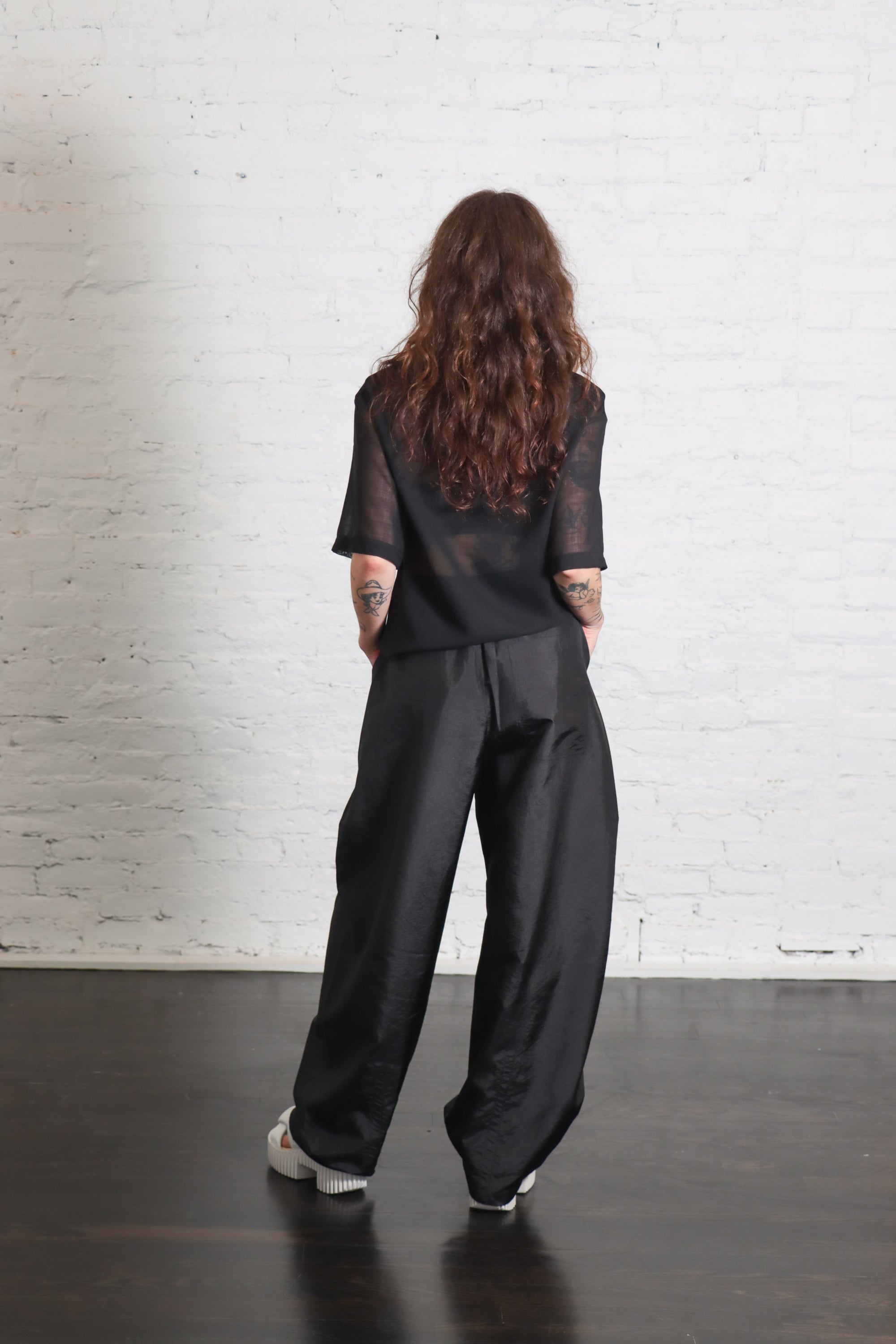 Crispy Nylon Winslow Pant in Black by Tibi-Tibi-Idlewild-Cincinnati
