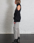 Crooked Wool Knit Top in Black by Issey Miyake-Issey Miyake-Idlewild