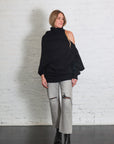 Crooked Wool Knit Top in Black by Issey Miyake-Issey Miyake-Idlewild