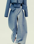 Cropped Jacket with Insert in Grey by A.W.A.K.E. Mode-Outer-A.W.A.K.E. Mode-Idlewild