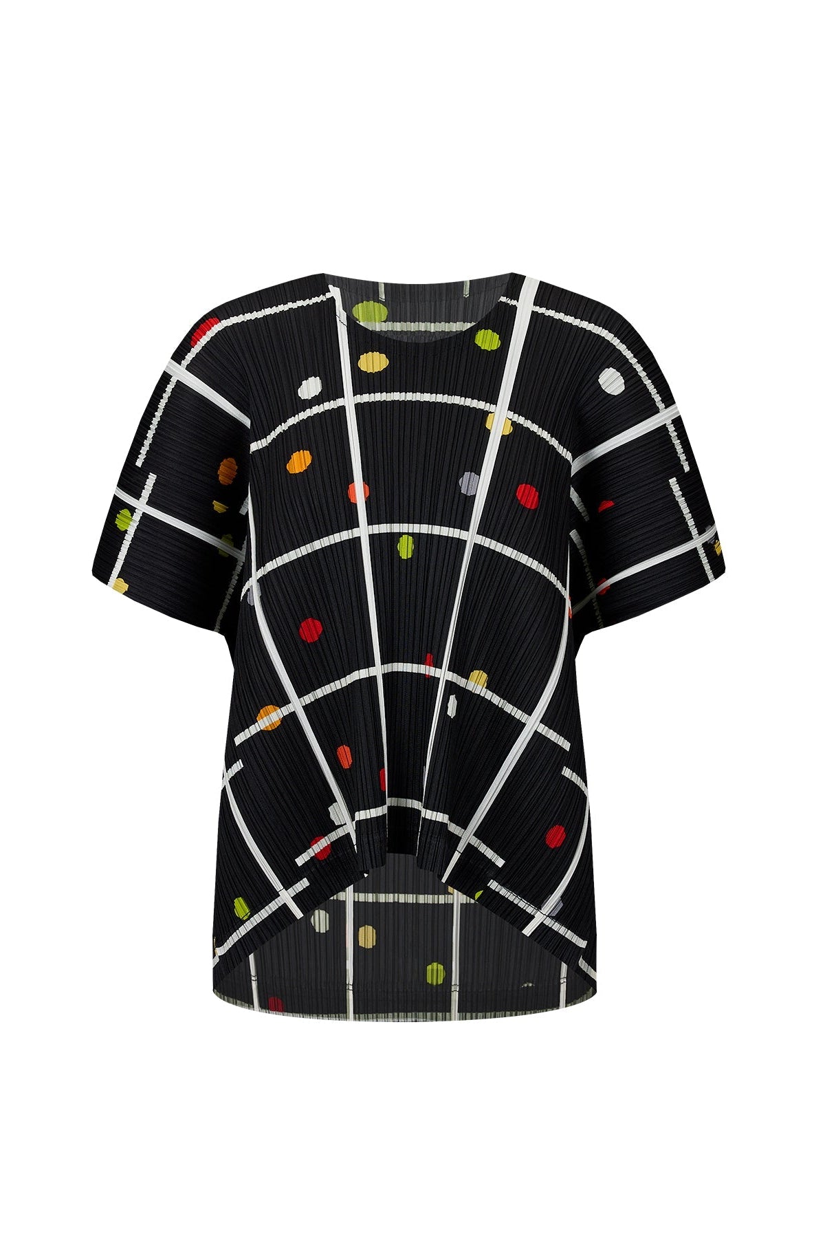 Crossing Dots Top in Black by Pleats Please Issey Miyake - Idlewild