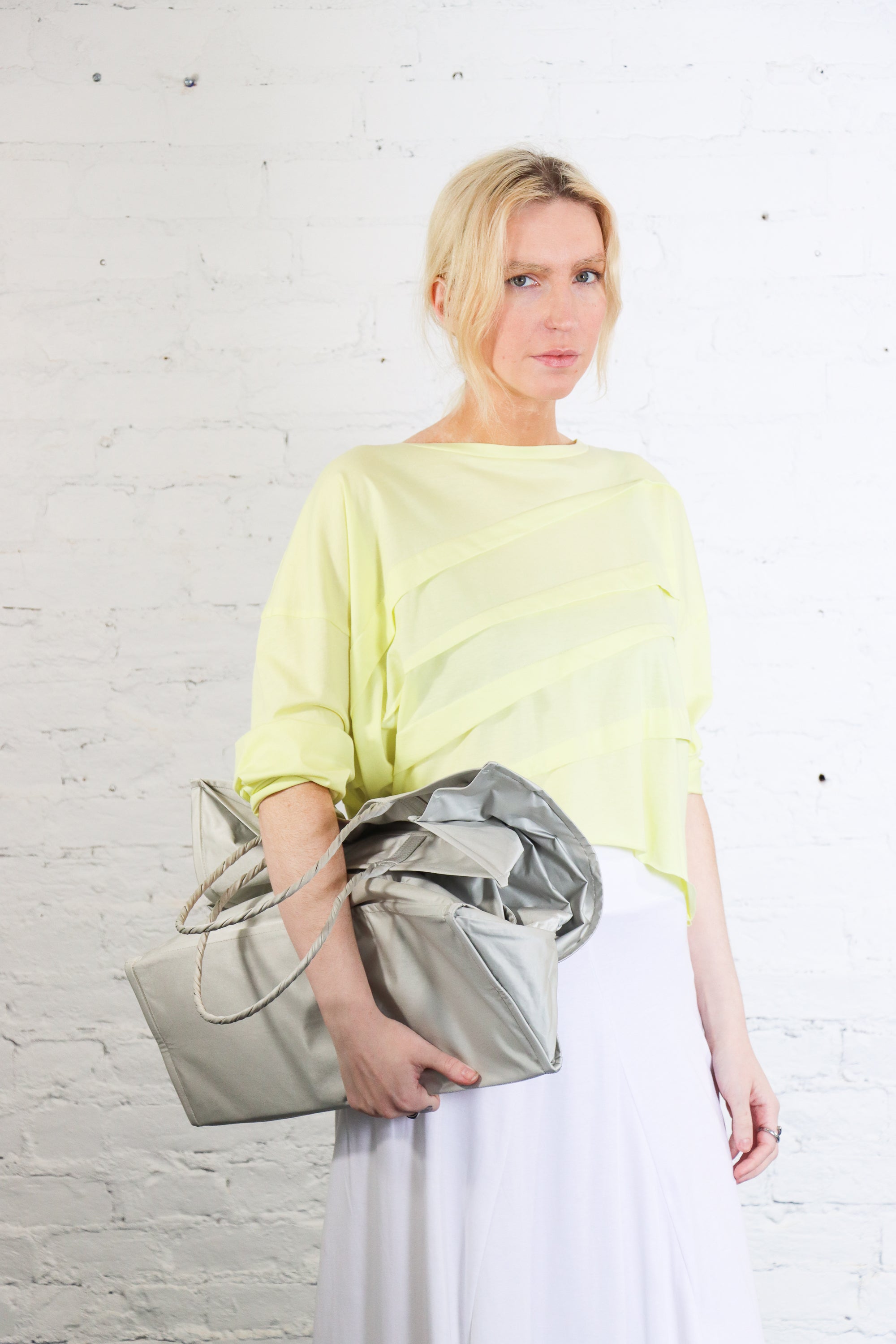 Crumpable Bag in Grey by Issey Miyake-Issey Miyake-Idlewild-Cincinnati