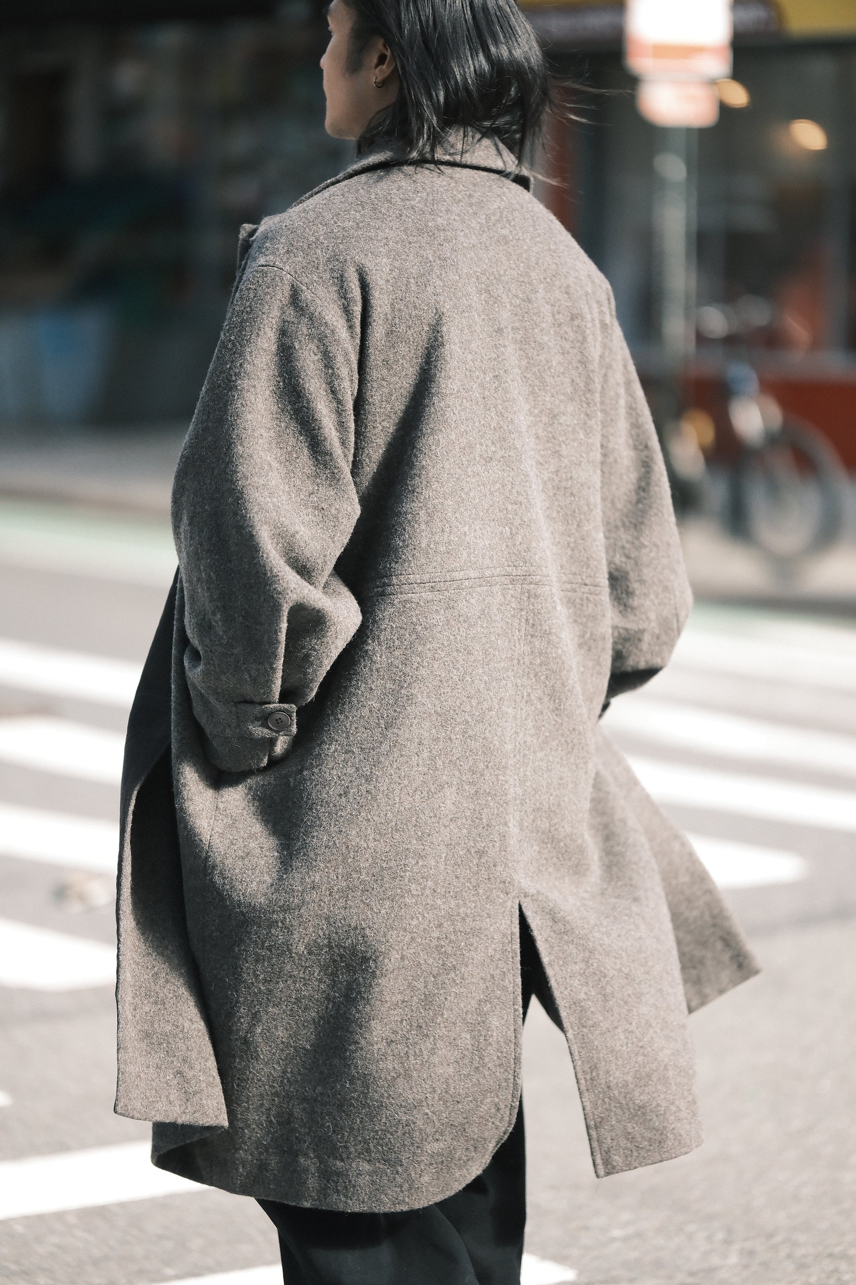 Cuffed Wool Coat in Heathered Taupe by 7115 by Szeki-7115 by Szeki-Idlewild-Cincinnati