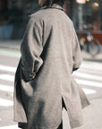 Cuffed Wool Coat in Heathered Taupe by 7115 by Szeki-7115 by Szeki-Idlewild-Cincinnati