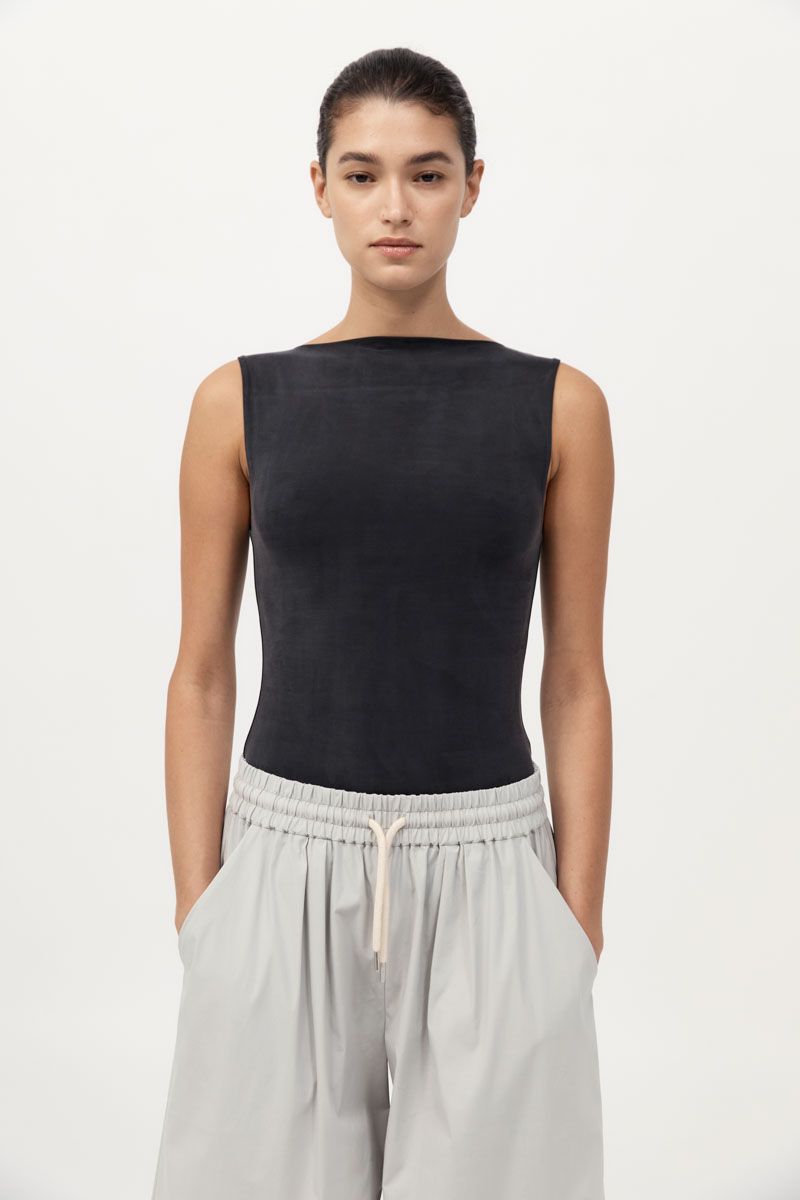 Cupro Jersey Top in Black by St. Agni-Tops-St. Agni-Idlewild