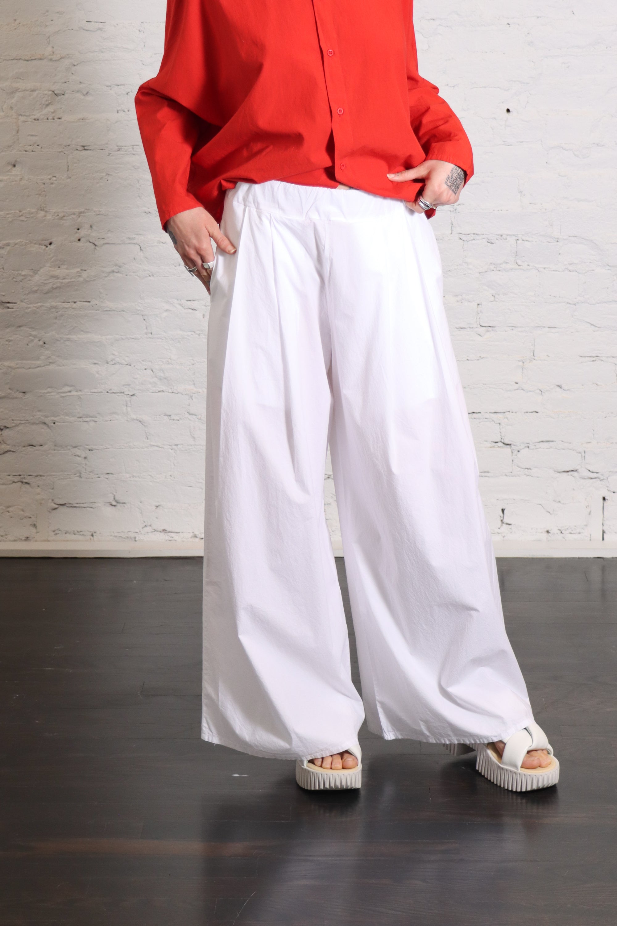 Dalla Clara Pants in White by Labo.Art-Labo.Art-Idlewild