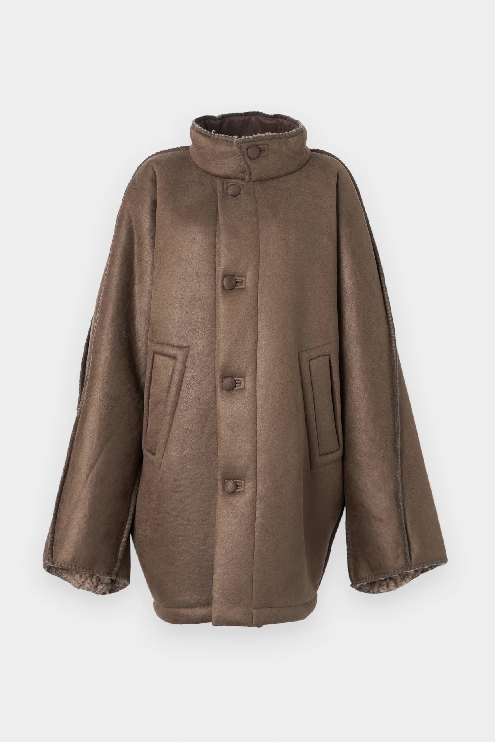 Dart Jacket in Shearling Brown by Henrik Vibskov-Henrik Vibskov-Idlewild