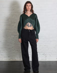 December Monthly Colors Cardigan in Forest Green by Pleats Please Issey Miyake-Pleats Please Issey Miyake-Idlewild-Cincinnati