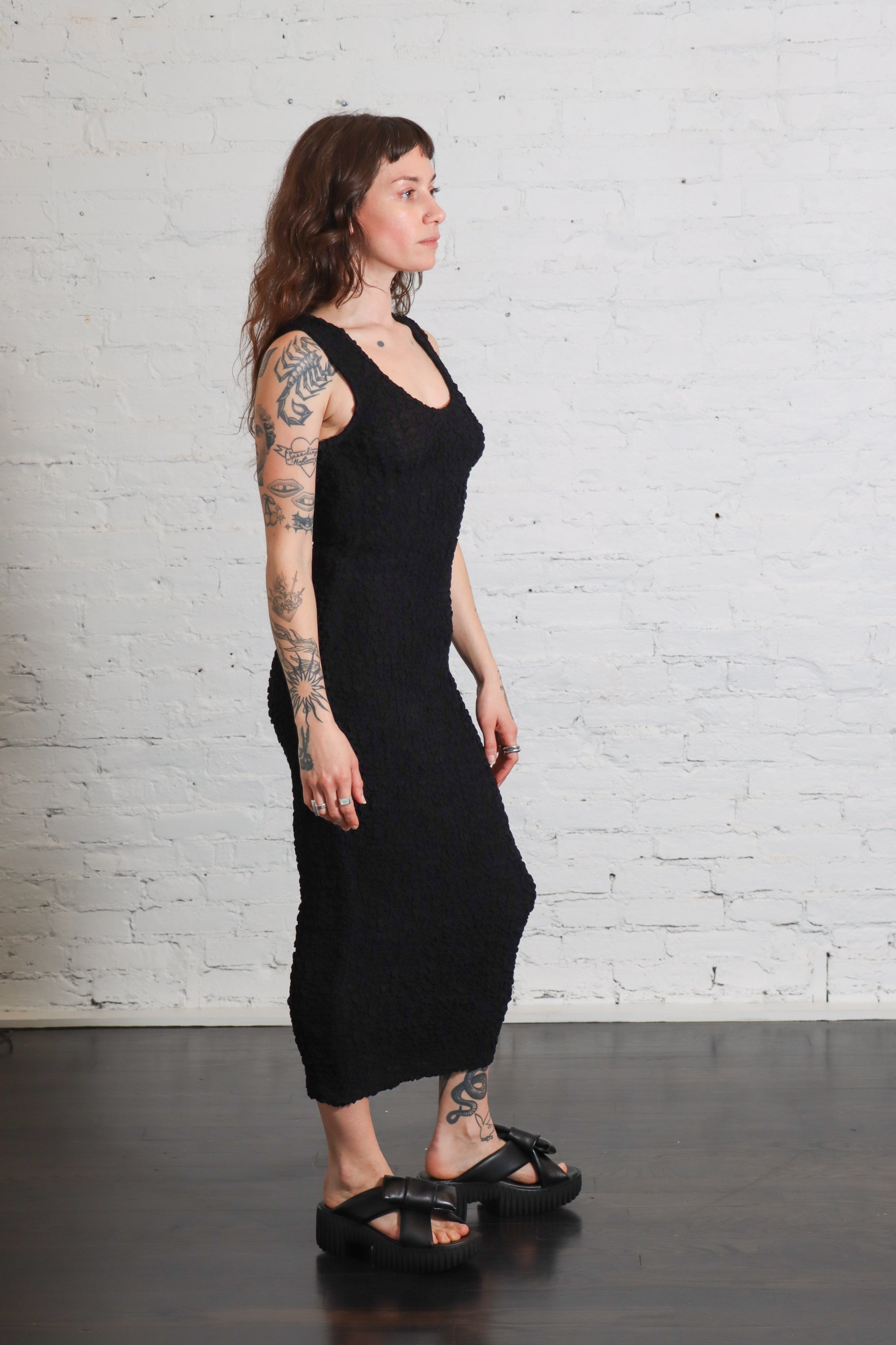 Dimension Tank Maxi Dress in Black by Enza Costa – Idlewild