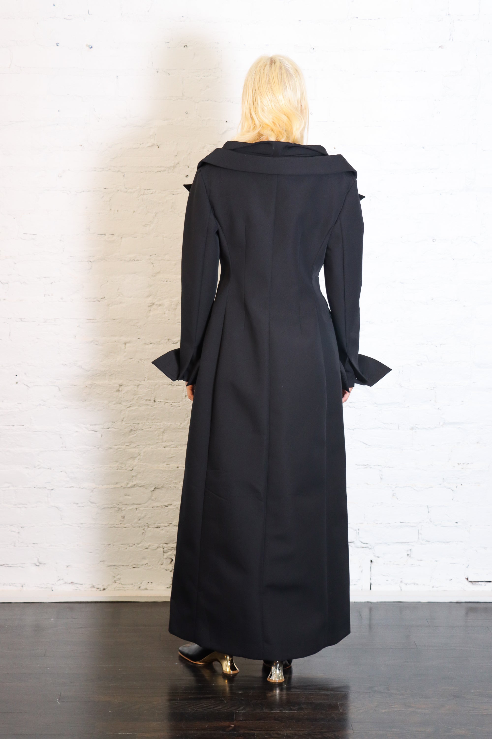 Double-Breasted Fitted Off-Shoulder Jacket Dress in Black by A.W.A.K.E. Mode-A.W.A.K.E.-Idlewild-Cincinnati